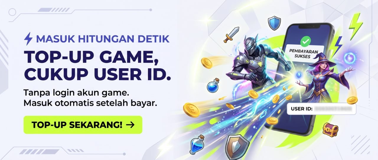 Top-up game cukup User ID di Akunku.com — masuk otomatis setelah bayar